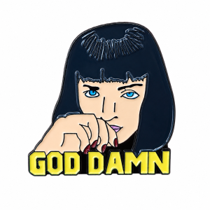 Pulp Fiction God Damn Japanese Enamel Pin