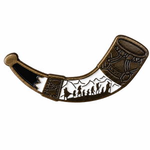 VINTAGE Great Horn Enamel Pin