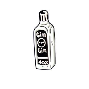 GIN Bottle 40% Enamel Pin