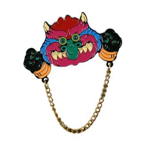 Purple Monster Pink Face Enamel Pin