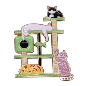 Cat on the Shelf Enamel Pin