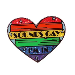 Rainbow Tsundere Heart Enamel Pin