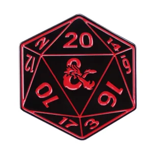 DnD Dragon D20 Enamel Pin