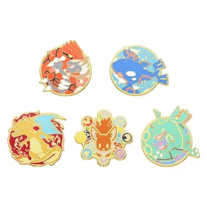 Pokemon Groudon & Kyogre Enamel Pins