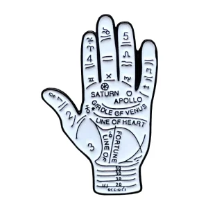 Palm Palmistry Chinese Culture Enamel Pin