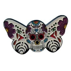Moth Skull Halloween Enamel Pin