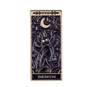 Halloween Horror Moths Moon Collar Enamel Pin