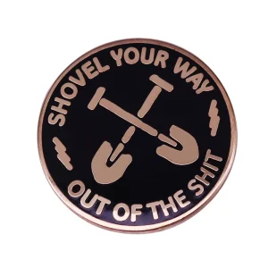 Twin Peaks Dr. Amp Shovel Enamel Pin