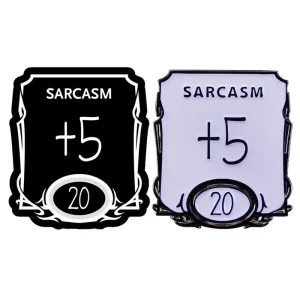 DnD Sarcasm +5 D20 Enamel Pins