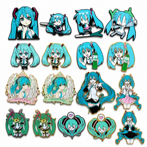 Virtual Singer Character Enamel Pins