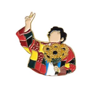Musical Singer Flowers Enamel Pin