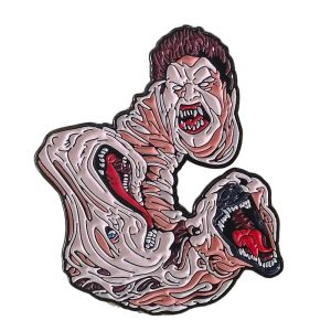 Horror Split Head Enamel Pin