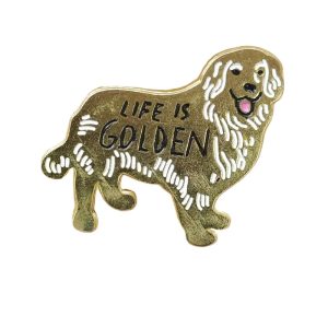 Life is Golden Retriever Enamel Pin