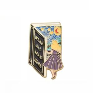 Alice in Wonderland Van Gogh Enamel Pin