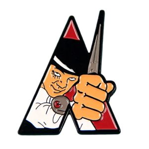 Horror Film Orange Enamel Pin